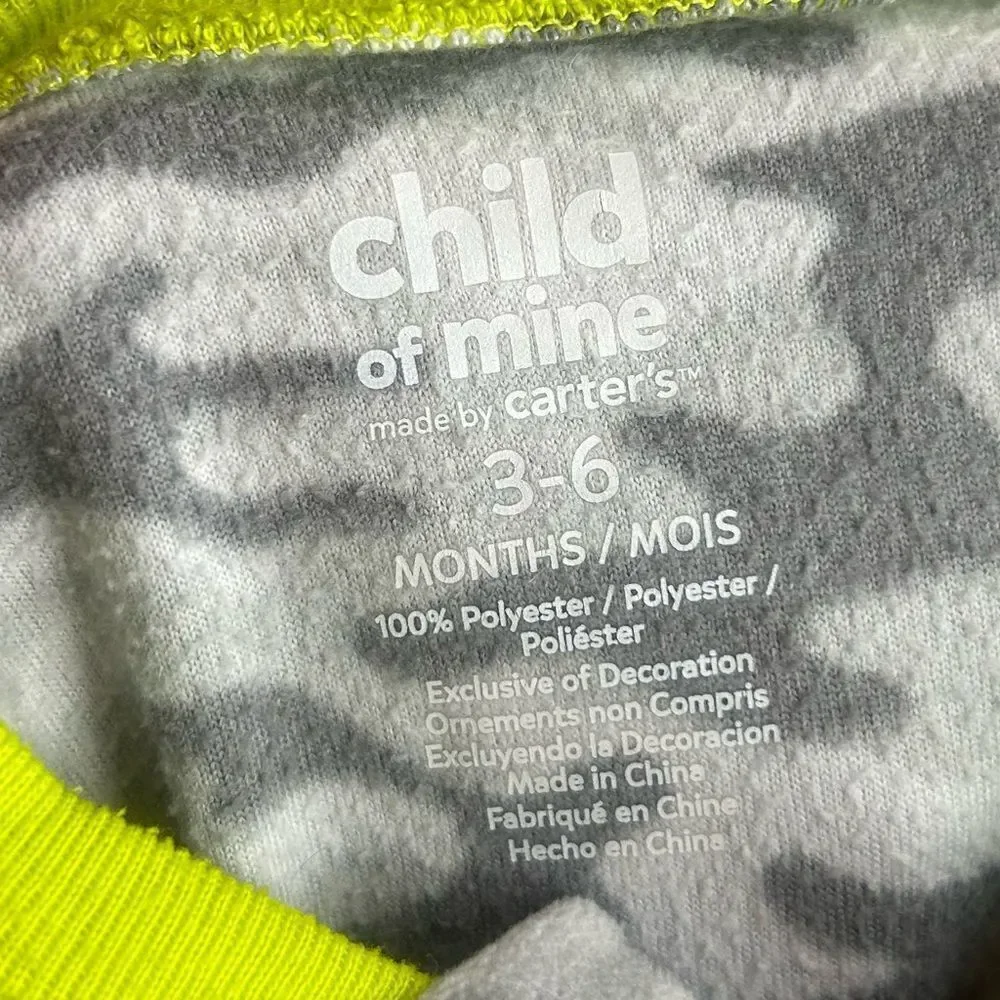 5 for $25🔥3-6 Months‎ Carter's Camouflage Dinosaur Fleece Jumpsuit